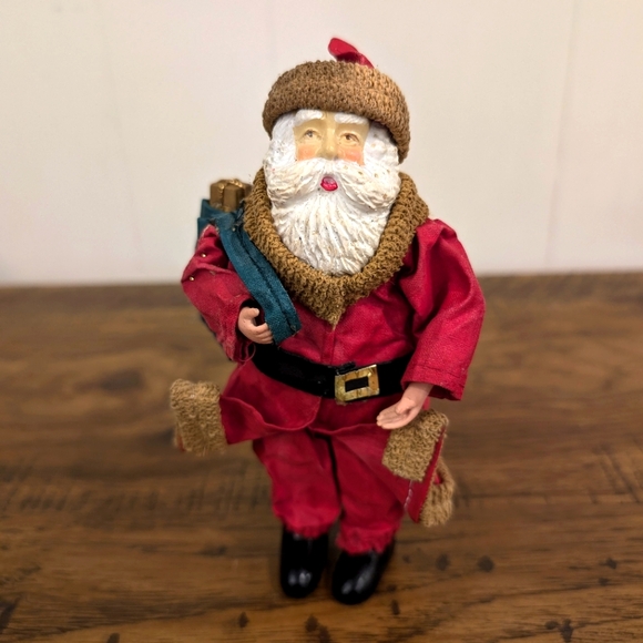 Vtg Clothtique Santa Christmas Ornament Figurine Father Christmas Saint Nicholas - Picture 2 of 10